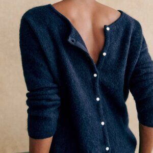 Sezane Gaspard Cardigan in Navy